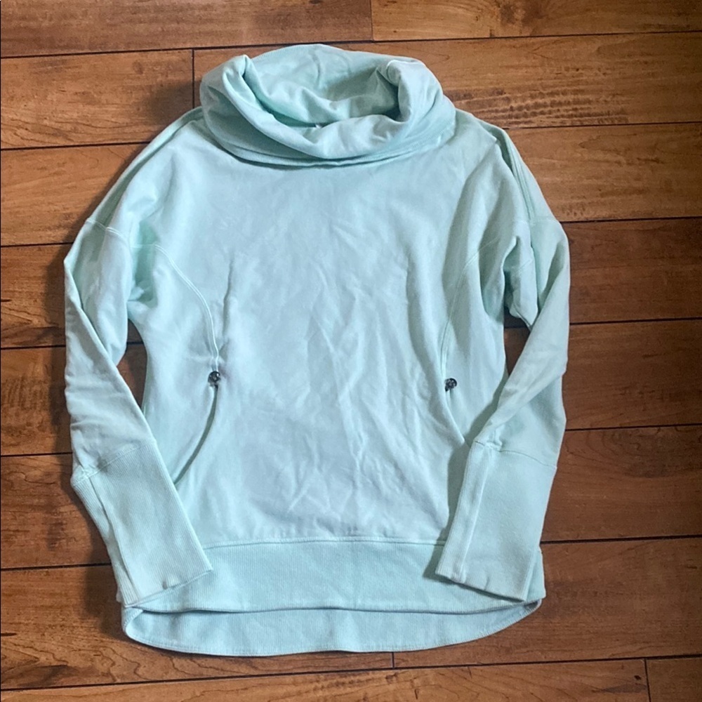 Lululemon mint green cowl neck Sweater - Picture 2 of 7